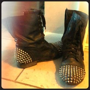 Studded Combat Boots